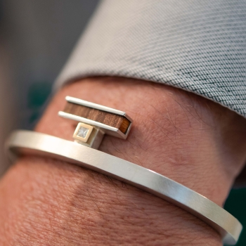 Preview: Silberarmreif für Herren "Paul"